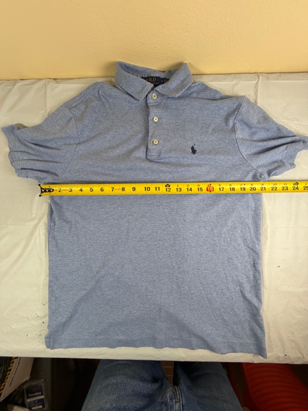Ralph Lauren Light Blue Polo‎ Shirt with Navy Label - Picture 6 of 8